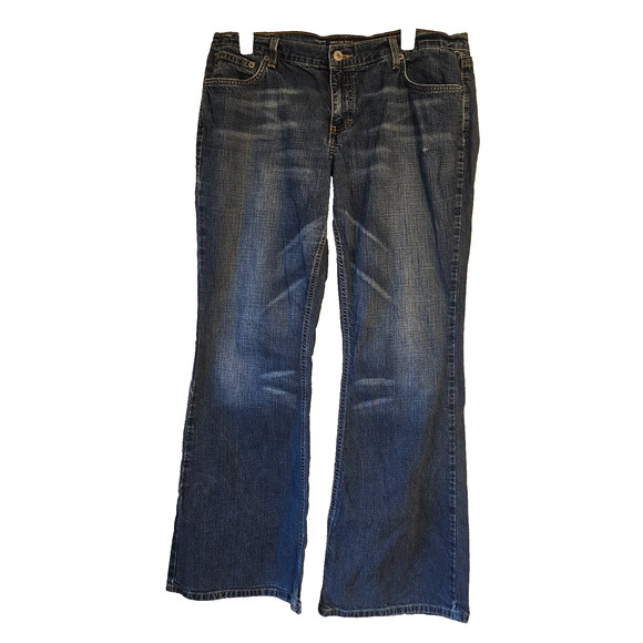Vtg American Eagle Outfitters Women 14 Bootcut Jeans 100% Cotton Mexico Y2K - Picture 1 of 14